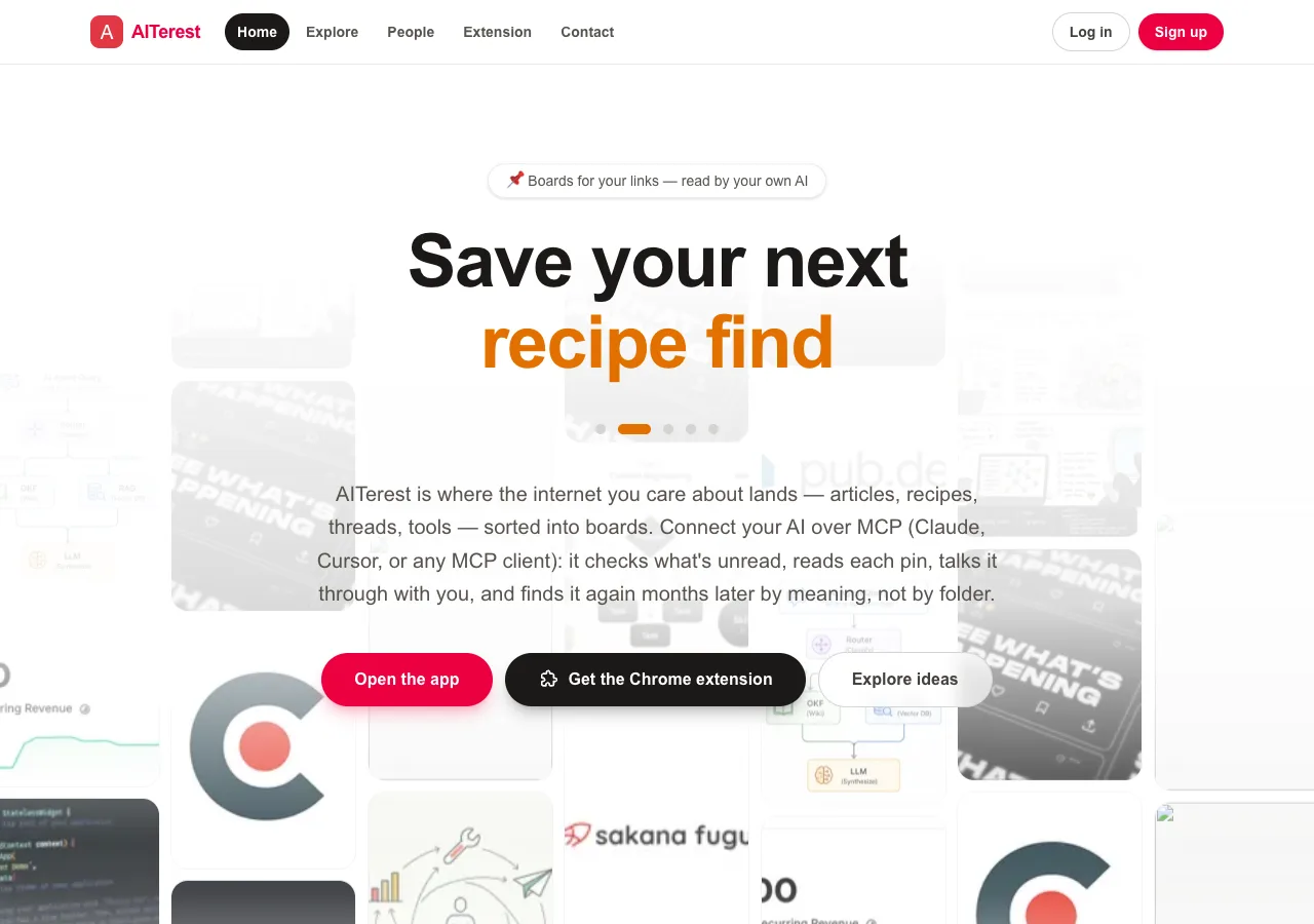 AITerest — live website homepage screenshot